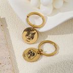 ART FUREVER - custom pet jewelry - personalized engraved silver keychain - pet name charm and minimalistic design