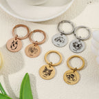 ART FUREVER - custom pet jewelry - personalized engraved silver keychain - pet name charm and minimalistic design