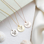 ART FUREVER - custom pet jewelry - personalized engraved silver necklace - pet name charm and minimalistic design