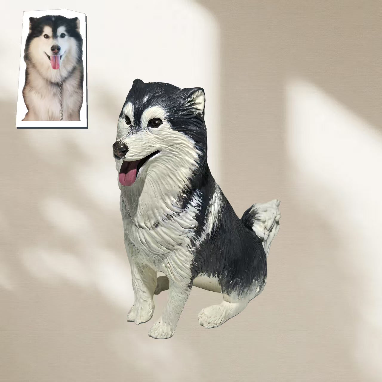 ART FUREVER - custom pet stone clay sculpture - personalized handmade clay pet figurine - realistic details and lifelike texture