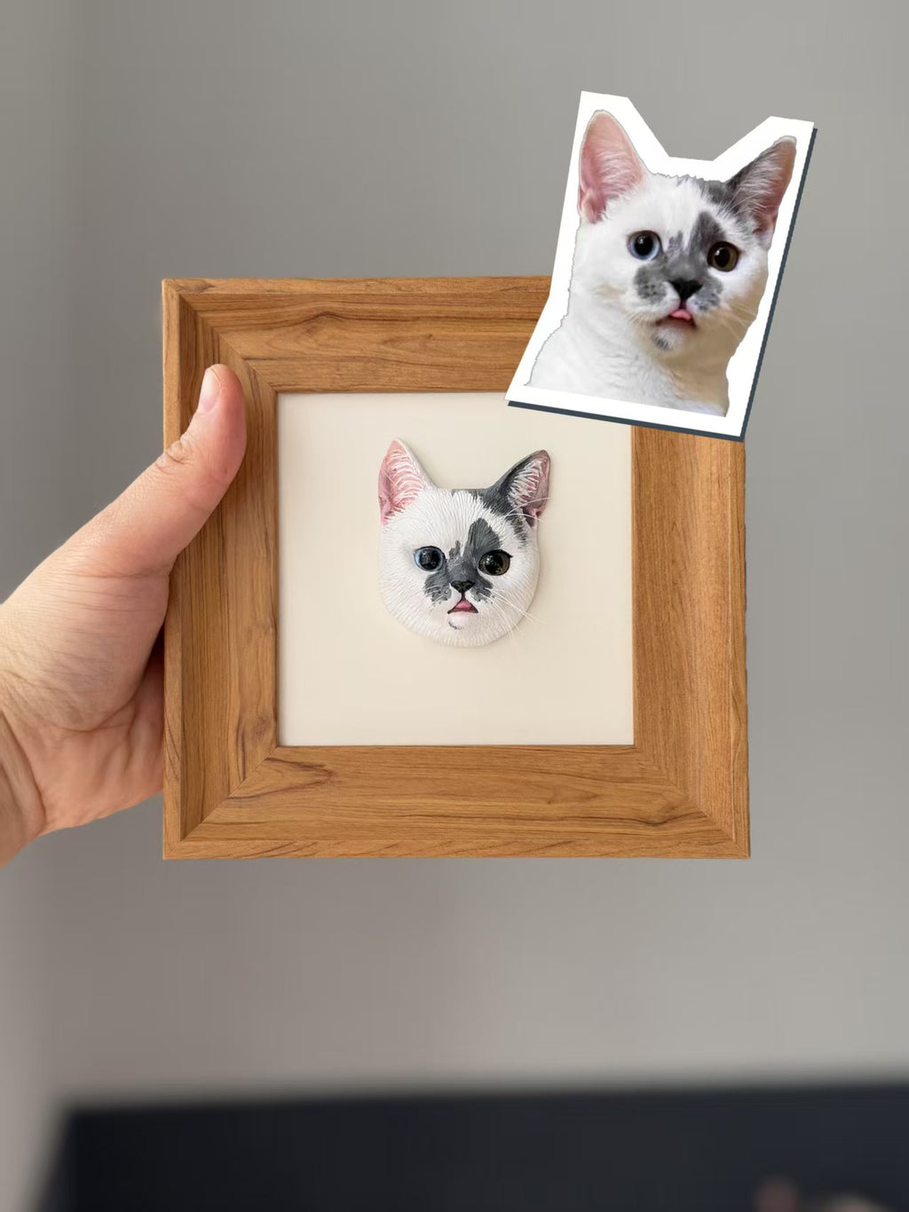 ART FUREVER - custom pet stone clay sculpture - personalized handmade clay pet figurine - realistic details and lifelike texture