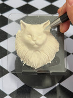 ART FUREVER - custom pet stone clay sculpture - personalized handmade clay pet figurine - realistic details and lifelike texture