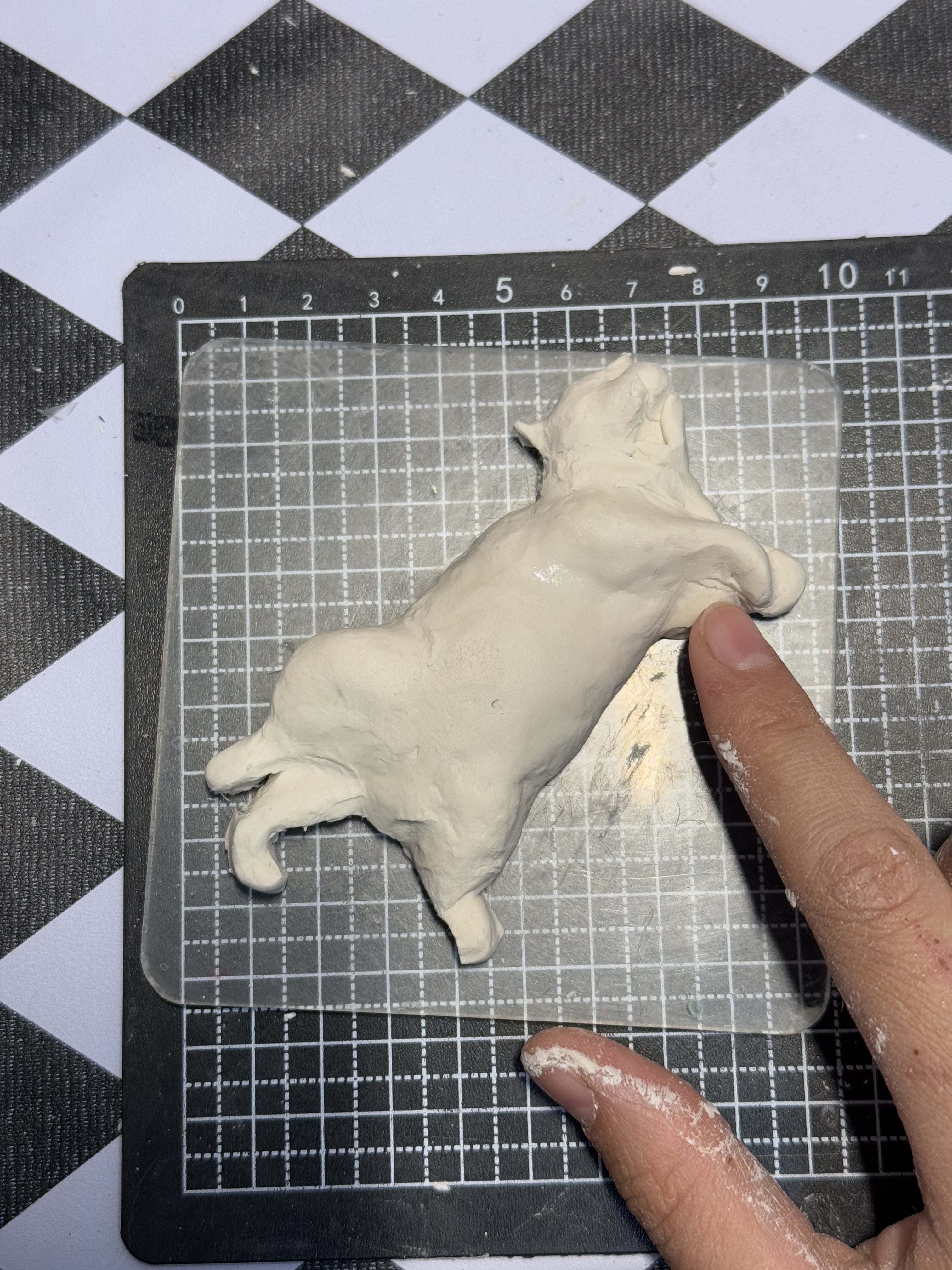 ART FUREVER - custom pet stone clay sculpture - personalized handmade clay pet figurine - realistic details and lifelike texture